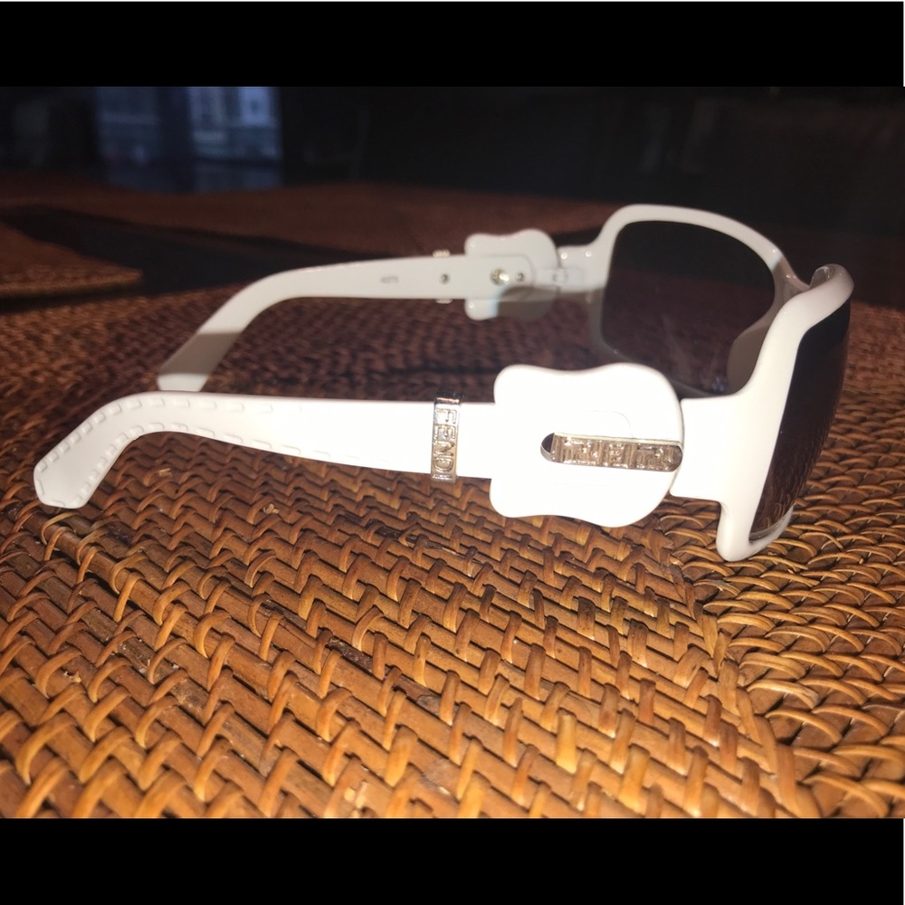 White frame sunglasses